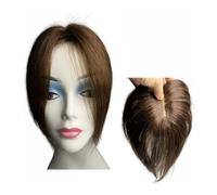 Donne Capelli Frange à clipser en cheveux humains de 10 pouces avec frange 3D, postiches en dentelle for femmes Extensions de cheveux(B24 Ligth Brown)