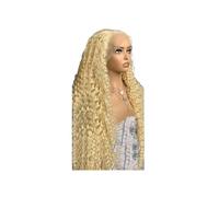 Donne Capelli Perruque blonde en cheveux humains ondulés, densité 180%, 13x4, HD, for femmes Extensions de cheveux(30inch)