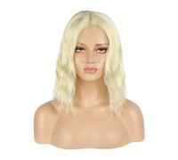 Donne Capelli Perruque Bob blonde en cheveux humains, 5x5 HD, avec dentelle frontale, densité 150, pré-épilée, pré-coupée, sans colle, for femmes Extensions de cheveux(14inch)