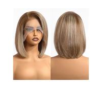 Donne Capelli Perruques de cheveux humains en dentelle frontale 13x4 Ombre blond clair perruques courtes droites Bob perruques frontales en dentelle for femmes utilisation quotidienne cheveux humains