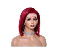 Donne Capelli Perruques en dentelle de cheveux humains de 10 pouces for femmes, perruques frontales en dentelle courtes et droites, perruques Bob, perruques en cheveux Remy for fête de cosplay Extensi
