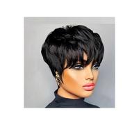 Donne Capelli Perruques for femmes cheveux humains courte Bob perruque avec frange couches coupe de lutin perruque cheveux humains brésiliens Extensions de cheveux