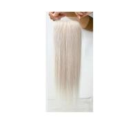 Donne Capelli Postiche en cheveux humains blond cendré à base de soie avec postiche en dentelle for plus de volume et de longueur, postiche d'aspect naturel for femmes Extensions de cheveux(12 inch)