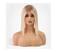 Donne Capelli Postiches à clipser en cheveux humains blonds ombrés de 30 cm, for couvrir la perte de cheveux, aspect doux et naturel Extensions de cheveux