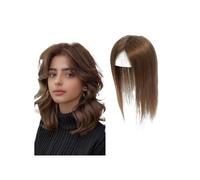 Donne Capelli Postiches à clipser for femmes, cheveux naturels, sans frange, densité 130, base en soie, Remy Hair, brun moyen, for plus de volume Extensions de cheveux(30cm,12x13)