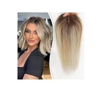 Donne Capelli Postiches en cheveux humains Remy for femmes, base en soie, densité 150%, 3 clips Extensions de cheveux(Blonde Brown)