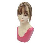 Donne Capelli Postiches for femmes, cheveux naturels, couverture 3D à 360°, franges fines, for cheveux clairsemés, 5 cm x 9 cm Extensions de cheveux(35 cm,Brown to Caramel Blonde)