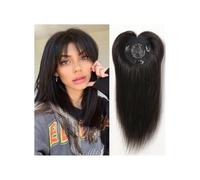 Donne Capelli Postiches For Femmes, Cheveux Naturels For Cheveux Clairsemés, Frange À Clipser, Grande Couverture, Postiches De 30 Cm Extensions de cheveux(Natural black)