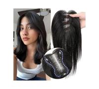 Donne Capelli Toppers de cheveux for femmes 10 pouces, vrais cheveux humains, couverture complète à 360 ° avec base en dentelle suisse, ligne de cheveux naturelle, morceaux de cheveux humains lisses E