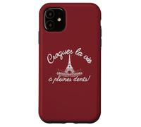 Donne en français « Live Life to Fullest » Tour Eiffel Paris France Coque pour iPhone 11