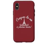 Donne en français « Live Life to Fullest » Tour Eiffel Paris France Coque pour iPhone X/XS