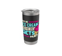 Donne-moi de la crème glacée et personne ne se blesse Crème glacée Cream Lover Gobelet isotherme en acier inoxydable double paroi