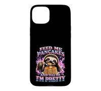 Donne-Moi des crêpes et dis-Moi Que Je suis Une Jolie paresseuse Coque pour iPhone 15 Plus