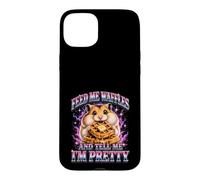 Donne-Moi des gaufres et dis-Moi Que Je suis Un Joli Hamster Coque pour iPhone 15 Plus