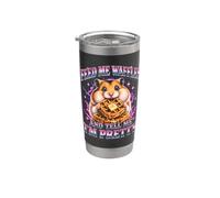 Donne-moi des gaufres et dis-moi que je suis un joli hamster Gobelet isotherme en acier inoxydable double paroi