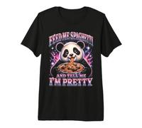 Donne-Moi des Spaghettis et dis-Moi Que Je suis Un Joli Panda T-Shirt Haut de Gamme