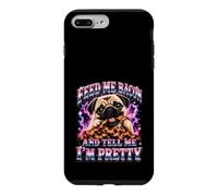 Donne-Moi du Bacon et dis-Moi Que Je suis Pretty Pug Funny Coque pour iPhone 7 Plus/8 Plus