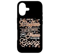 Donne-Moi du café pour me Lancer et Jésus pour Continuer Coque pour iPhone 17