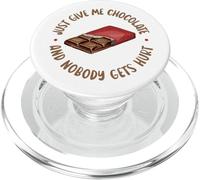 Donne-Moi Juste du Chocolat et Personne ne Sera blessé. Amoureux du Chocolat PopSockets PopGrip pour MagSafe