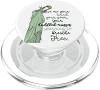Donne-Moi tes Masses blotties fatiguées Statue de la Liberté, Femmes PopSockets PopGrip pour MagSafe