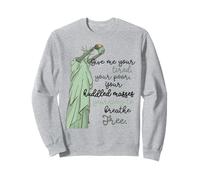 Donne-Moi tes Masses blotties fatiguées Statue de la Liberté, Femmes Sweatshirt