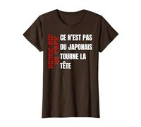 Donne Moi Un Café Japonais Cadeau Humour Homme T-Shirt, Femme, Marron, M