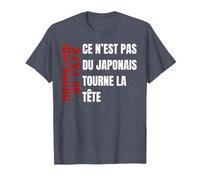 Donne Moi Un Café Japonais Cadeau Humour Homme T-Shirt, Homme, Bleu Chiné, 6XL
