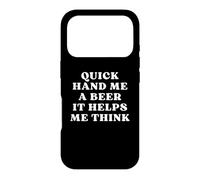 Donne-Moi Une bière, ça m'aide à Penser à Une soirée de Trivia Game Coque pour iPhone 17 Pro