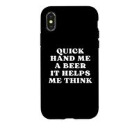 Donne-Moi Une bière, ça m'aide à Penser à Une soirée de Trivia Game Coque pour iPhone X/XS
