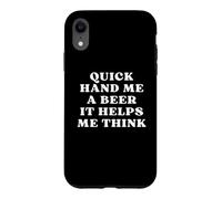 Donne-Moi Une bière, ça m'aide à Penser à Une soirée de Trivia Game Coque pour iPhone XR