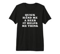 Donne-Moi Une bière, ça m'aide à Penser à Une soirée de Trivia Game T-Shirt Haut de Gamme