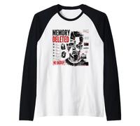 Données supprimées de mémoire corrompues Cyber Glitch Dystopian Art Manche Raglan