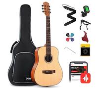 Donner 3/4 Guitare Acoustique Adulte Debutant Guitare Folk 36 Pouces Guitare Kit de Voyage avec Sac Capo Tuner(Naturel)