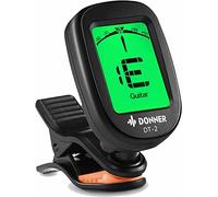 Donner Accordeur de Guitare Chromatique à Pince Tuner Portable pour Guitare, Basse, Violon, Ukulélé et Banjo, avec Ecran LCD 360° Rotation, Batterie Incluse (DT-2)