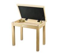 Donner Banc de Piano avec Rangement, Banc de Clavier en Bois Massif avec Coussin en Daim Haute densité, Couleur Bois Clair
