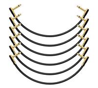 Donner Câbles Professionnels pour Pédale d'Effet Guitare 30 cm, Lot de 6