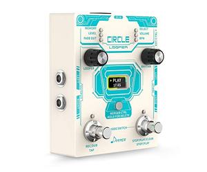Donner Circle Looper Pédale d'effet de Guitare, 40 Boucleurs Max.160 minutes, Drum Machine, Overdubs illimités pour Guitare, Basse