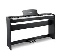 Donner DDP-50 Piano Numérique Pondéré à 88 Touches pour Débutants, Clavier de Piano Électrique Pleine Taille avec Support et Unité à 3 Pédales