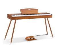 Donner DDP-80 piano numérique clavier 88 touches lestées, piano électrique de taille standard pour débutants et adultes, avec pupitre, triple pédale, compatible USB-MIDI, cadeaux pour femmes filles