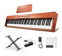 Donner DEP-1S Piano Numérique 88 Touches Sensibles à la Vélocité, Clavier Électronique Portable pour Débutants avec Bluetooth, 128 Sons & 8 Morceaux Démo, Inclus Support, Pédale & Adaptateur Secteur