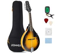 Donner DML-1 Mandoline style A Style mandoline avec 8 cordes pour débutant adulte Sac accordeur médiators Sunburst