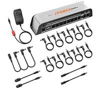 Donner DP-Z Alimentation pour pédale de guitare 9V 10 sorties isolées avec port USB pour pédale d'effet 9V/12V/18V Entrée DC 18v 2000m