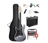 DONNER DST-80 Gaucher Guitare Électrique Kit Complet pour Débutants 39” avec Amplificateur, Pickups SSS Classiques, Incluant Housse, Accordeur, Capodastre, Sangle