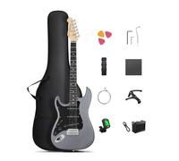 DONNER DST-80 Gaucher Guitare Électrique Kit Complet pour Débutants 39” avec Amplificateur, Pickups SSS Classiques, Incluant Housse, Accordeur, Capodastre, Sangle