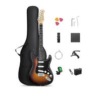 DONNER DST-80 Guitare Électrique Kit Complet pour Débutants 39” avec Amplificateur, Pickups SSS Classiques, Incluant Housse, Accordeur, Capodastre, Sangle, Plectres et Leçons en Ligne Gratuites