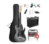 DONNER DST-80 Guitare Électrique Kit Complet pour Débutants 39” avec Amplificateur, Pickups SSS Classiques, Incluant Housse, Accordeur, Capodastre, Sangle, Plectres et Leçons en Ligne Gratuites