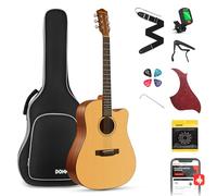 Donner Guitare Acoustique 4/4 Adulte Guitare Folk 41 Pouces Guitare Kit pour Adulte Débutant avec Accordeur Sac Corde(DAG-1C)