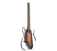 Donner Guitare électro-acoustique HUSH I PRO Travel avec modes d’effets multiples, kit intelligent comprenant des écouteurs, une housse de transport, une sangle, un câble de chargement, Sunburst