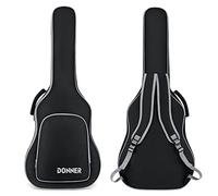 Donner Housse Guitare Acoustique de 40 41 Pouces, Rembourrage de 5 mm en Nylon Indéchirable 600D, Double Bretelles Réglables, Sac pour Guitare Acoustique 4/4 de Transport Souple