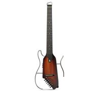 DONNER Hush-I Guitare électrique légère sans tête Finition Mahogany Sunburst Corps acajou